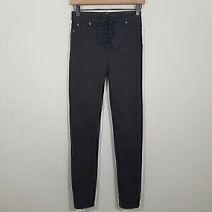 Amuse Society Soho Lace-Up Skinny Stretch Jeans Size 24